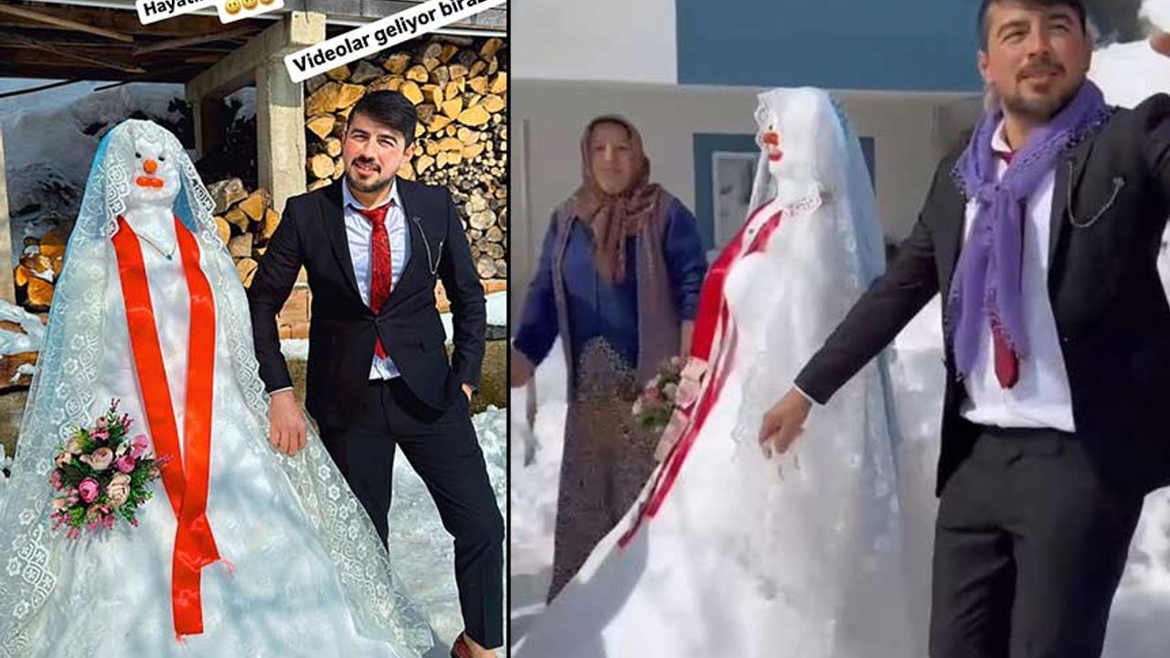 Kardan geline düğün yaptı