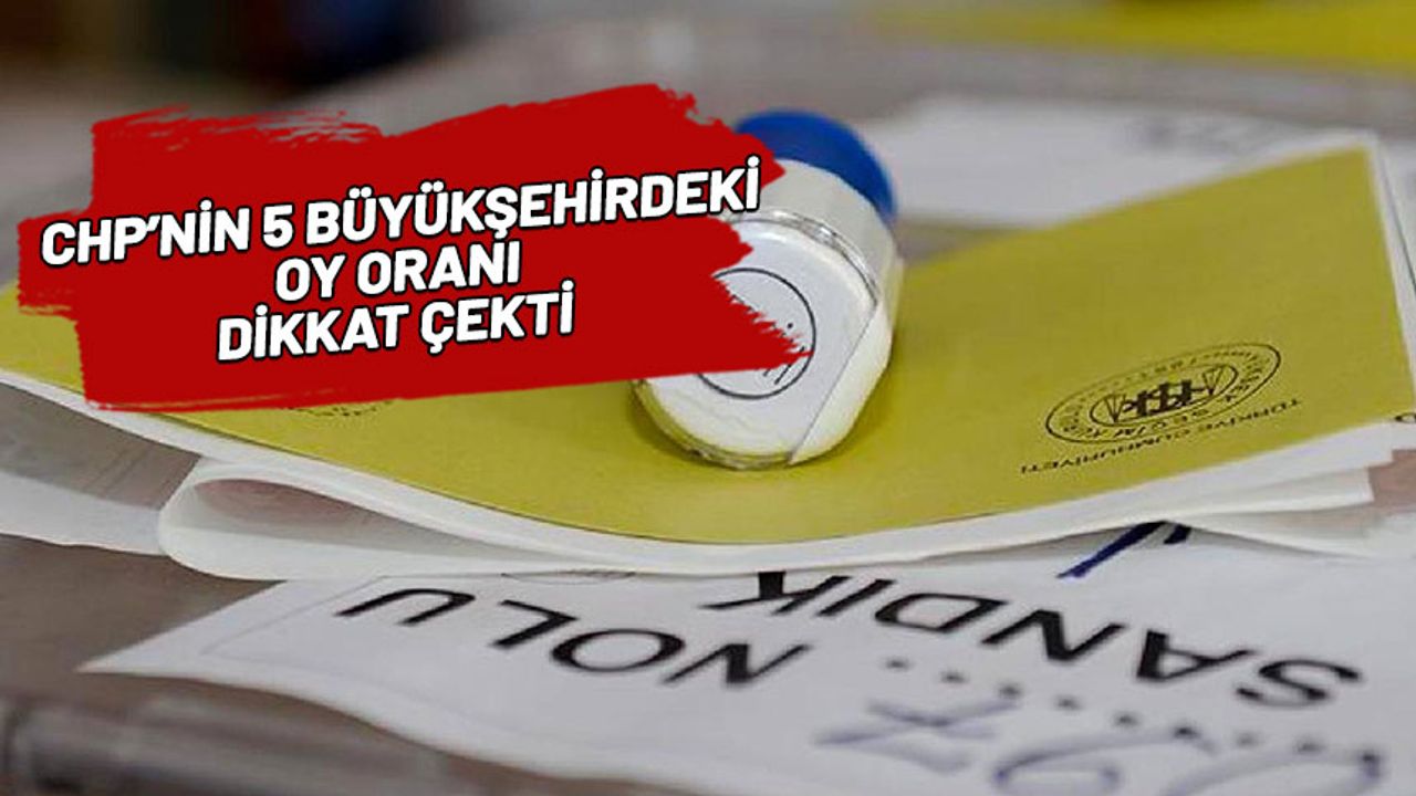 ORC'den çarpıcı anket! İşte 5 büyükşehirde partilerin oy oranı