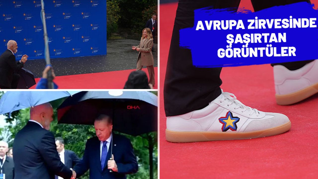 Arnavutluk Başbakanı zirveye damga vurdu! Erdoğan’ın ayakkabı, Meloni’nin diz çökme şaşkınlığı