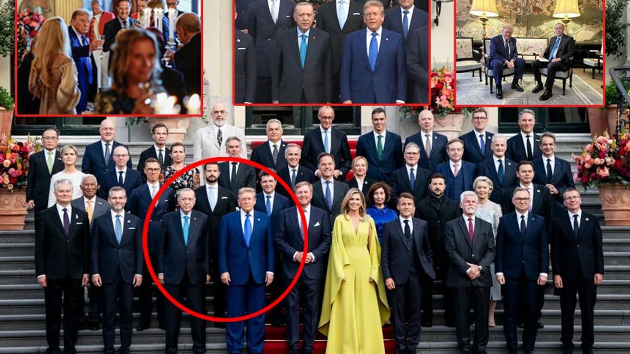 NATO Zirvesi'nde Trump ve Erdoğan'dan samimi pozlar