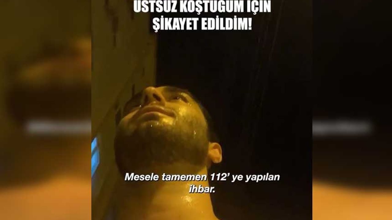 Yazlık yerde üstsüz spor yapan genci şikayet ettiler