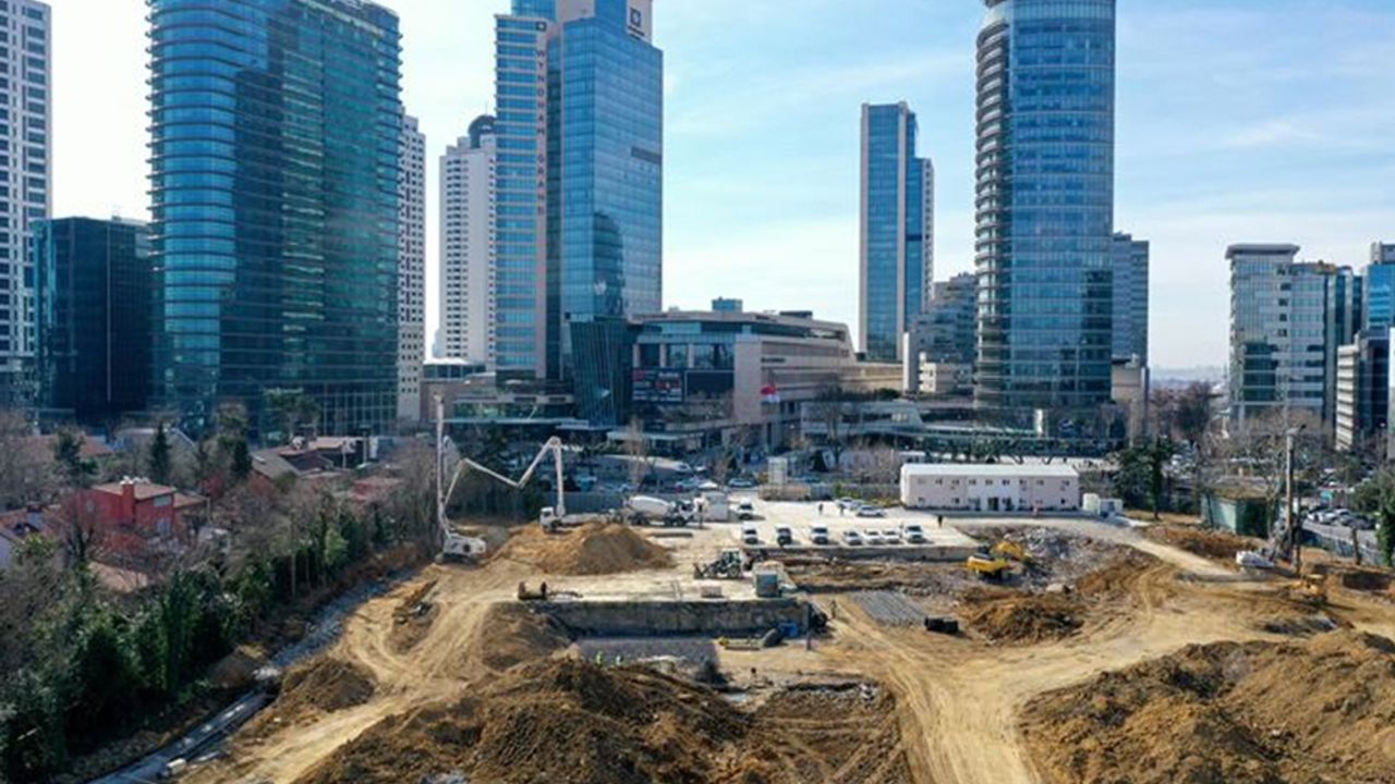 Levent'te Merkez Bankası arsasına 20 bin kişilik cami inşaatı başladı