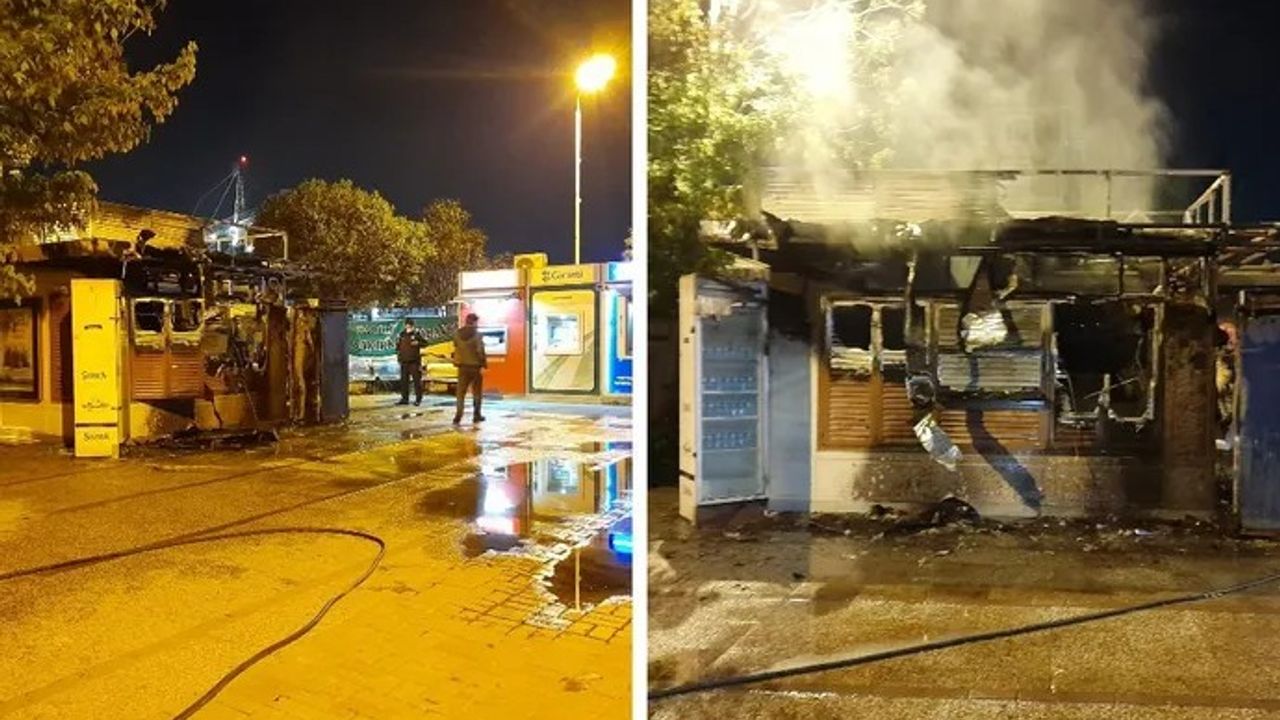 İBB'ye ait Halk Ekmek büfesi yandı