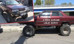 Arkadaşının çocukluk hayalini gerçekleştirdi! 1995 model otomobili off-road aracına çevirdi