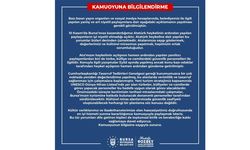 Büyükşehir’den kamuoyuna bilgilendirme