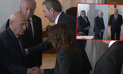 TBMM'de MHP-DEM görüşmesi! Bahçeli heyeti kapıda karşıladı