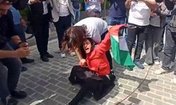 Dolmabahçe'deki barış zirvesinde Filistin protestosu! 3 gözaltı