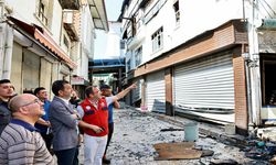 Başkan Çavuşoğlu, Kaleiçi yangın bölgesinde incelemelerde bulundu