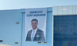 Ferdi Zeyrek'in kaldığı hastanenin duvarına pankart asıldı