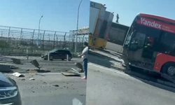 Haliç'te metrobüs kazası!