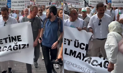 AKP standından 'Sefalet ücreti' pankartına saldırı!