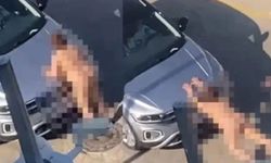 Edirneliler ne olduğunu anlamadı! Kadın soyunup sürücülerin üzerine yürüdü
