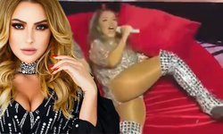 'Hadise' yarattı! Yatak dansıyla sahneyi salladı