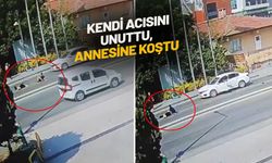 Yaya geçidinde durmayan araç anne-oğula çarptı!