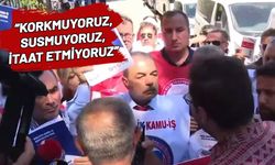 Saray'a yürüyen memurlara polis barikatı