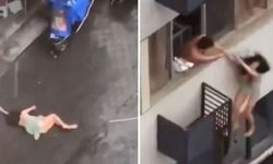 Eşini aldatırken yakalayan kadın dördüncü kattan atladı