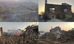 Çanakkale'de yangının boyutu günün ilk ışıklarıyla ortaya çıktı