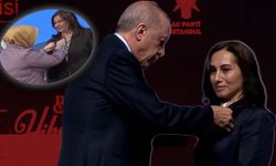 Özlem Vural Gürzel'e rozeti Erdoğan taktı