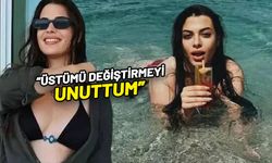 Defne Samyeli'nin kızı Derin Talu havalimanına bikiniyle geldi