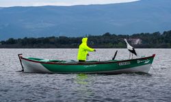 Yaren leylek 15. kez Adem Amca'nın kayığına kondu