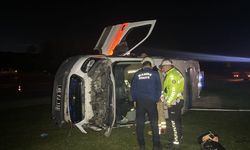 Manisa'da feci kaza! Ambulans devrildi: 5 yaralı