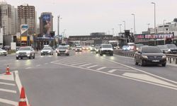 Zeytinburnu D-100 yan yolda dronlu 'kaynak' denetimi