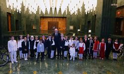 Cumhurbaşkanı Erdoğan çocukları kabul etti