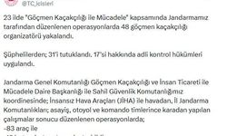 23 ilde göçmen kaçakçılığı operasyonu: 31 tutuklama