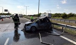 Tekirdağ’da feci kaza: 5 kişi yanarak can verdi