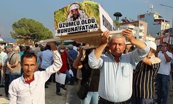 Üzüm üreticilerinden tabutlu protesto