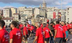Galata Köprüsü'nde Cumhuriyet Koşusu 