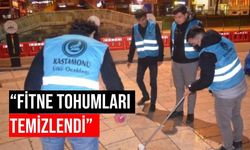 Ülkü Ocakları EYT açıklaması yapılan meydanı gül suyu ile yıkadı