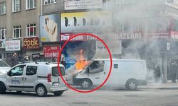 Bankanın para nakil aracı alev alev yandı