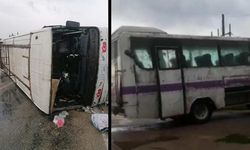 Tarım işçilerini taşıyan midibüs devrildi! Çok sayıda yaralı var