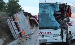 Denizli'de feci kaza! Yolcu otobüsü ile TIR çarpıştı: 2 ölü, 6 yaralı