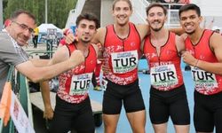 4x400 U23 erkek bayrak takımından hem Türkiye rekoru hem gümüş madalya