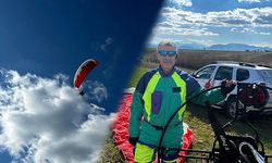 Zafer Partili adaydan paramotorla havada seçim çalışması