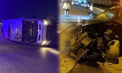 Hasta almaya giden ambulans kaza yaptı! 5 yaralı