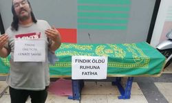 Üreticiden tabutlu eylem! 'Fındık öldü ruhuna Fatiha' yazdı, yayın yaptı