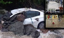 Caddeler ve iş yerleri sular altında kaldı otomobiller dereye düştü! 10 ili sağanak vurdu