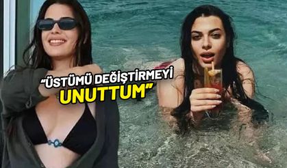 Defne Samyeli'nin kızı Derin Talu havalimanına bikiniyle geldi