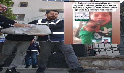 Çocuklarının boğazına bıçak dayayan babaya tahliye