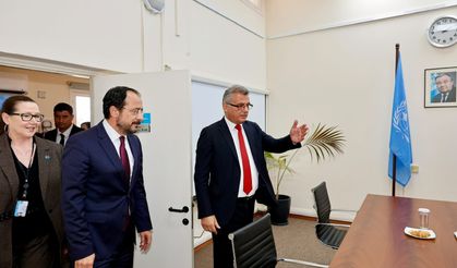 KKTC Cumhurbaşkanı Erhürman ile GKRY lideri Hristodulidis bir araya geldi