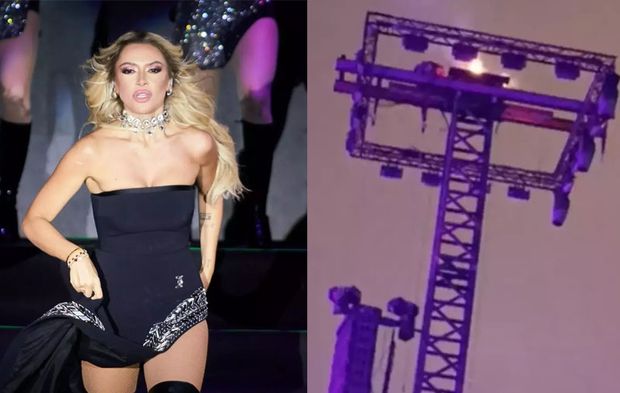 Hadise konserinde panik! Yangın çıktı alanı terk ettiler