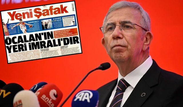 Mansur Yavaş, Yeni Şafak'ın manşetine dikkat çekti: İlginç şeyler oluyor yukarıda