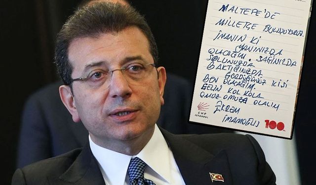 İmamoğlu'ndan  Maltepe çağrısı: Yanınızda olacağım