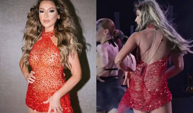 Kıyafetiyle yine Hadise yarattı!