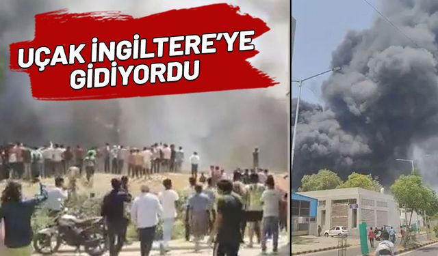 Hindistan'da 244 kişi taşıyan uçak düştü