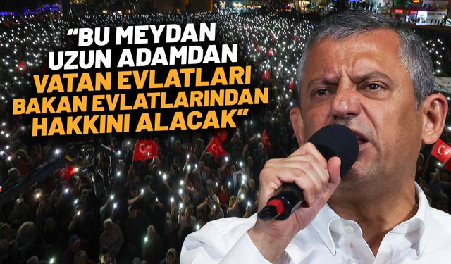 Özgür Özel Kırşehir'de: Koca meydan 'istifa' diye inliyor