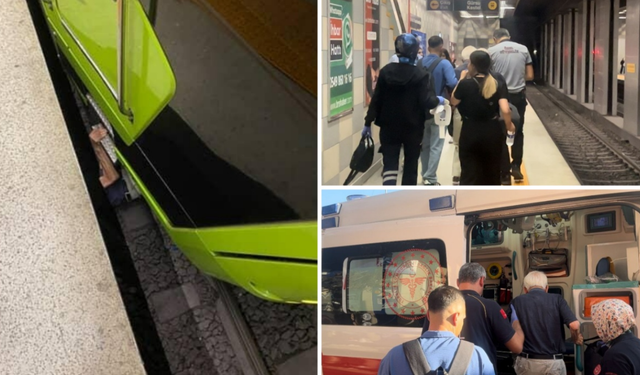 Metroda şakalaşma faciaya dönüyordu! Raylara düşen yolcu son anda ölümden döndü